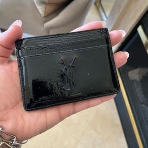 Yves St Laurent Patent Cardholder